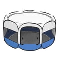 thumbnail image 3 of HOBBYZOO 45" Pet Dog Kennel Soft Playpen Exercise Pen Folding Crate Blue, 3 of 8