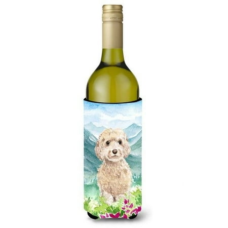 

Mountian Flowers Goldendoodle Wine Bottle Beverage Insulator Hugger
