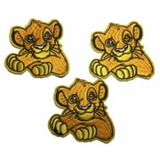 The Lion King Simba 3" Tall Embroidered Patch Set of 3 Patches