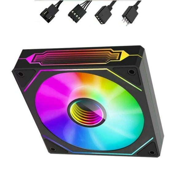 ARGB LED 120mm 5V 3Pin PC Fan with Infinitys Mirror Effect, Quiet High Airflows for CPU Coolers and Case