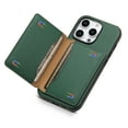thumbnail image 5 of Detachable Wallet Case for iPhone 13, Flip Magnetic Card Holder for Phone Case with Stand, Kickstand Card Holders Stick on PU Leather Phone Case Shockproof Cover for iPhone 13, Green, 5 of 10