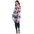 thumbnail image 2 of White Mark Women's Plus Size Light Weight Plaid Print Tunic with Pockets, 2 of 6