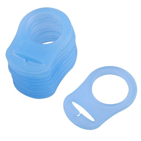 WALFRONT 10Pcs Multi Silicone Clear Baby Dummy Buttons style Pacifier Holder Clip Adapter for Rings, Pacifier Holder Clip Adapter, Pacifier Holder Clip Adapter for Rings