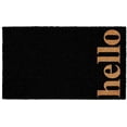 thumbnail image 2 of HomeRoots 555295 24 x 36 in. Black & Natural Coir Hello Outdoor Door Mat, 2 of 3