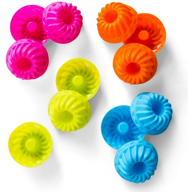 12 x Bundt Cake Mold Silicone Mini Bundt Cake Mold Cake Pan Reusable
