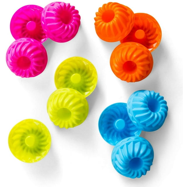 12 x Bundt Cake Mold Silicone Mini Bundt Cake Mold Cake Pan Reusable