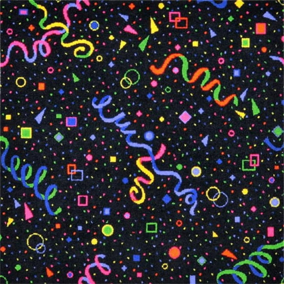 Joy Carpets 36R 12 x 6 ft. Neon Lights Rectangle Celebration Fluorescent Area Rug  Multicolor