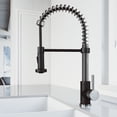 thumbnail image 3 of VIGO Edison Single Handle Pull-Down Sprayer Kitchen Faucet in Stainless Steel and Matte Black, 3 of 16