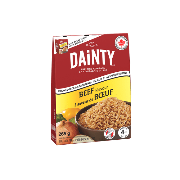 Dainty Cooked Rice & Seasoning - Beef Flavour, Beef Flavoured Rice