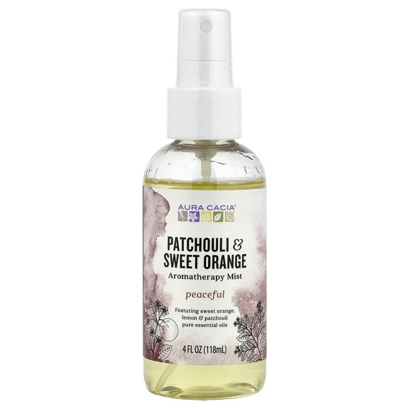 Aura Cacia Peaceful Patchouli/Sweet Orange Aromatherapy Mist 4 oz.