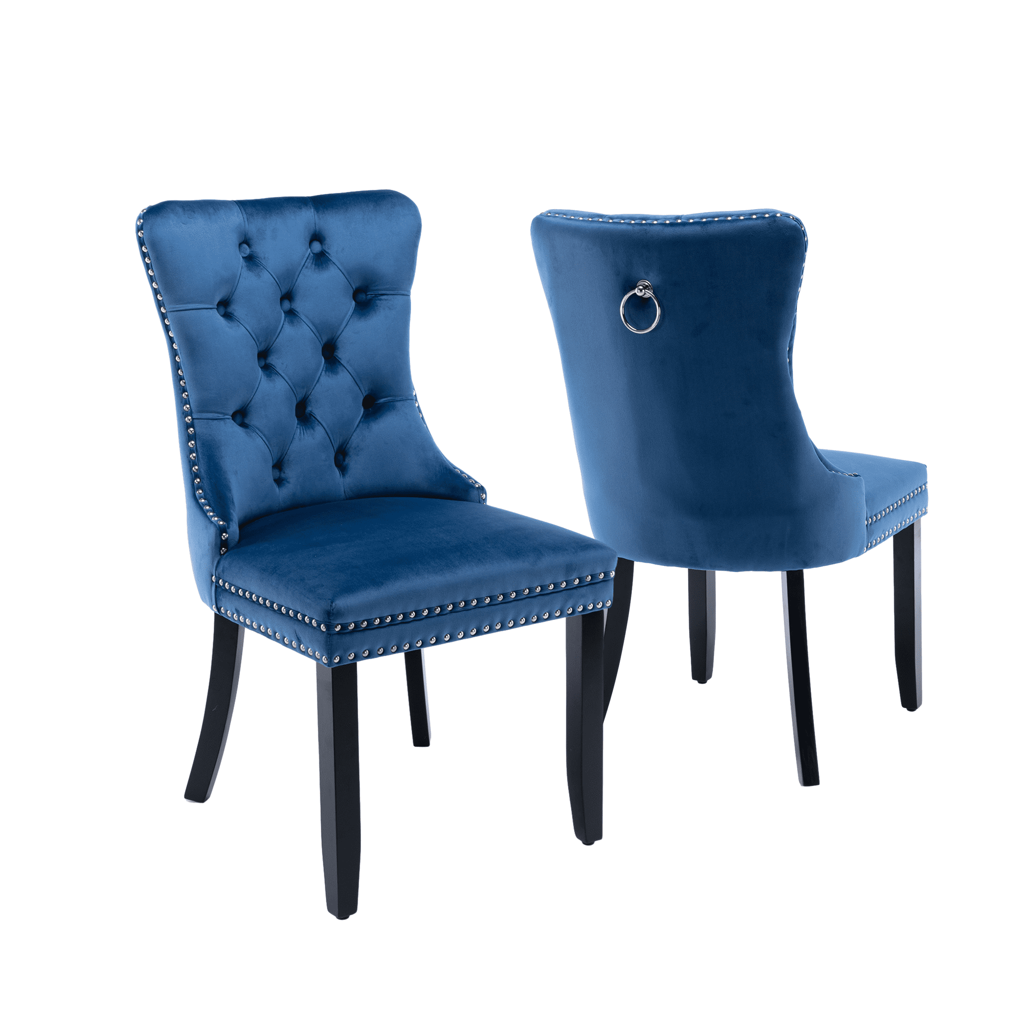 Elegant Button Tufted Dining Chairs, Highend Velvet Upholstered Dining