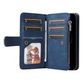 thumbnail image 2 of Dteck Wallet Case for iPhone 17 Pro Max 6.9 Inch, 9-Card Holder Soft PU Leather Magnetic Flip Shoulder Strap Zipper Pocket Phone Case Fit for iPhone 17 Pro Max,Blue, 2 of 8