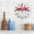thumbnail image 3 of SKYSONIC Funny Water Flamingo Wall Clock 10 Inch Silent Non Ticking Round Clock Oil Painting Clock Easy to Read Clock for Living Room Bedroom Bathroom Home Decor, 3 of 7
