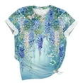 thumbnail image 2 of Odbmxy Short Sleeve Tee Shirts for Women Plus Size Summer Crew Neck Tops Women Camping Casual Workout Floral Loose Retro Tops, 2 of 4