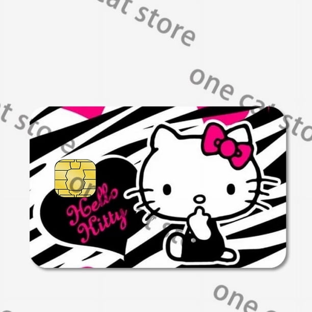 Pegatina de tarjeta de débito de crédito, pegatina de póker de dibujos animados Kawaii de Anime, película adhesiva impermeable, cinta de piel para Chip pequeño, regalo