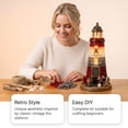 thumbnail image 5 of Sea Glass Lighthouse Kit Sea Glass Art Kit, Firefighter Memorial Tower DIY Craft Kit for Adults, Smooth Edged Simulated Sea Glass Pieces, Beginner Friendly Assembly Guide for Shelf Tabletop, 5 of 8
