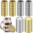 thumbnail image 1 of 100 Pieces Canning Jar Lids and Bands Set Split-type Lids Seals Rings Leak Proof (70 mm, Gold and Silver), 1 of 6