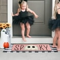thumbnail image 6 of Halloween Door Mat,Spooky Ghost Pink Outdoor Mats for Front Door,Halloween Indoor Entrance Non-Slip Doormat,Halloween Entryway Welcome Rubber Mats for Front Porch Decor 30" x 17", 6 of 6