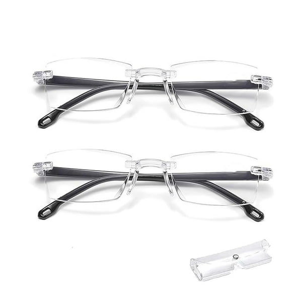 Opticx Self Adjusting Glasses, Intelligent Zoom Anti Blue Reading Glasses Self Adjusting near and Far(clear)