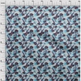 thumbnail image 4 of oneOone Rayon Light Blue Fabric Tropical Leaf Craft Projects Decor Fabric Printed By The Yard 56 Inch Wide, 4 of 5