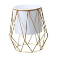 thumbnail image 3 of Metal Planter Stand Flower Holder Flower Potted Rack Minimalist Flower Pot Holder Flowerpot Holder for Office Living Room Indoor Outdoor geometric white, 3 of 8