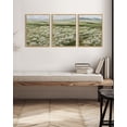 thumbnail image 4 of Drsoum Vintage Wall Art Rustic Meadow Sea of Wildflower Field Landscape Painting Retro Floral Scenery Living Room Decor 12x16in3pcs Brown Framed, 4 of 7
