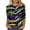 #0282-Black, variant on Pounoo Womens Mardi Gras Tops Mask Graphic Crew Neck 3/4 Sleeve Shirts 3D Print Top Mardi Gras Outfit Carnival Themed Party Tees Gift
