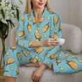 thumbnail image 6 of Hirioo Lemon Ice Cream for Women's Pajama Sets 2 Piece Pjs Women's Long-Sleeved Pajama Set Button Down Sleepwear,S-XXL-Small, 6 of 7