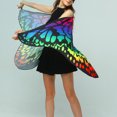 thumbnail image 4 of Kcodviy Womens Adult Festival Party Fashion Clothing Printed Butterfly Cape Role Play Clothing Cape Scarf Wrap Shawl Winter Shawl Wraps For Women Bridal Dress Vest For Women Elegant Warm Wraps For Wom, 4 of 7
