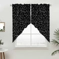 thumbnail image 2 of Swag Valance Curtains for Windows, Black Geometric Stripes Light Filtering Kitchen Curtains with Rod Pocket, Modern Minimalism Abstract Lines Window Treatment Valances for Living Room, 36x45 - 2 PCS, 2 of 9