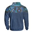 thumbnail image 3 of Havenx Men's Western Aztec Sweatshirt Long Sleeve 1/4 Button Up Sweatshirt Stand Collar Jacket Shirt Casual Vintage Ethnic Western Aztec Fall Tops, 3 of 3