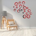 thumbnail image 3 of Miyuadkai Stickers Clearance 3D Circle Mirror Wall Sticker Removable Decal Art Mural Home Living Room Decor Home Decor Red, 3 of 5