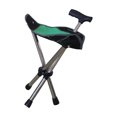 thumbnail image 1 of Bastón Ergonómico Ajustable Con Asiento Para Senderismo Y Acampada, Color Verde, 1 of 9