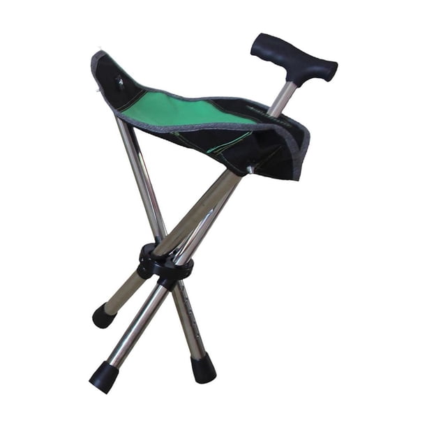 Bastón portátil,Bastón con asiento portátil y plegable,Bastón ajustable y plegable,Silla Bastón Telescópica de Acero Inoxidable,Bastón de senderismo para personas
