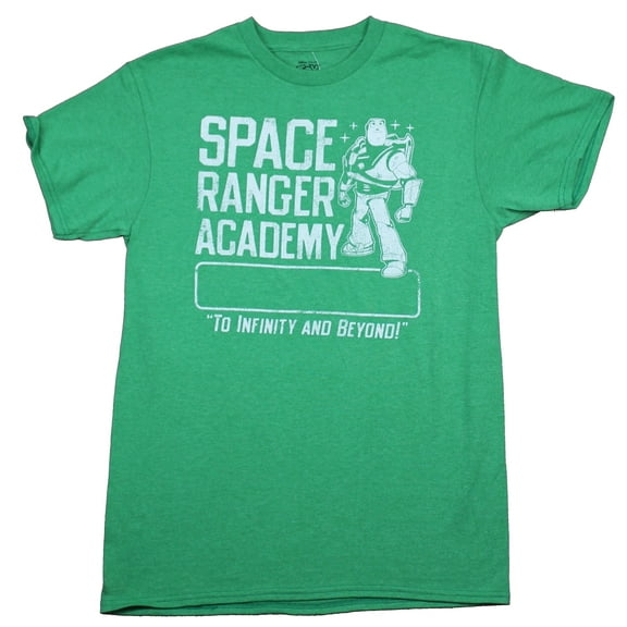 Toy Story Mens T-Shirt  - Distressed Space Ranger Academy Buzz Lightyear (Small)
