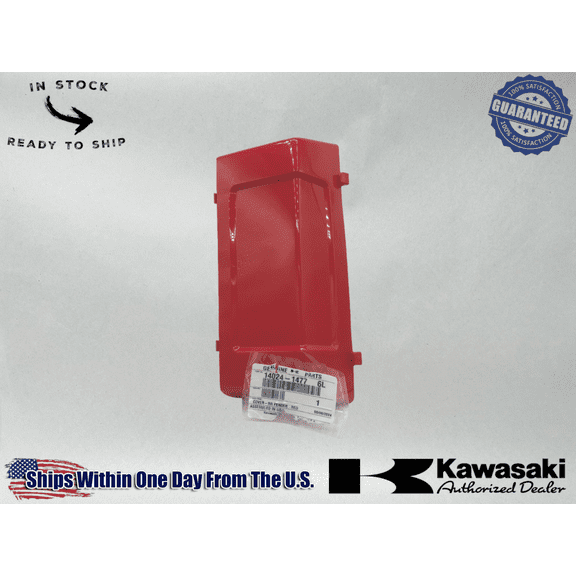 Kawasaki Genuine OEM 1988-2001 Bayou 220 Rear Red Fender Cover 14024-1477-6L 1