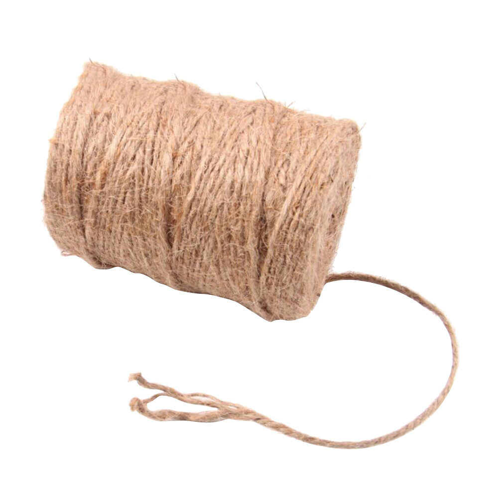 1 Roll 4mm Jute Twine 3-strand DIY Strong Jute Rope Decorative