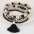 thumbnail image 4 of 4 Colors Women/Men Bracelets, Bohemian Retro Multilayer Tassel Pendant Bracelets for Daily Wear Gifts, 4 of 8