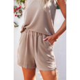 thumbnail image 6 of Mawalde Women'S Summer 2 Piece Outfits Shorts Sets Matching Set Loungewear with Pockets Khaki XXL, 6 of 8