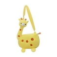 thumbnail image 3 of Bolso bandolera con diseño de jirafa de dibujos animados, con correa ajustable, de peluche Amarillo, 3 of 8