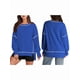 thumbnail image 3 of Sudadera Informal de Cuello Redondo para Mujer, de Larga, Holgada, , con Costuras en Contraste, para Otoño. Azul XXL, 3 of 8