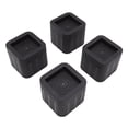 thumbnail image 6 of YUMILI Furniture Risers - 4Pcs 3.5In ABS Rubber Stackable Square Bed Leg Heightening Pad, Couch Leg Protector Risers with Pad Lid Home for Couch Bed Cabinet Leg, Black, 6 of 8