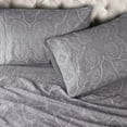 thumbnail image 4 of Decorative Italian Paisley Cotton-Rich Sheet Set - King, Dark Grey, 4 of 7