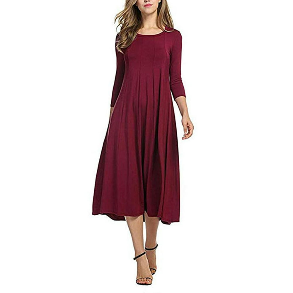 Vista Women Dress Clearance Casual Half Sleeve Loose Ladies Evening