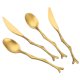 thumbnail image 1 of Juego de cucharas de cuchillo de acero inoxidable, 4 piezas, vajilla de cocina, cucharas de postre, cucharas de agitación, vajilla de lujo para cocinero casero, cena de desayuno Feliz Sencillez, 1 of 5
