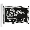 thumbnail image 3 of G128 Combo Pack: USA American Flag & Join or Die Black Flag 3x5 FT Printed 150D Polyester, 3 of 9