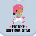 thumbnail image 4 of Inktastic Future Softball Star Cute Girls Girls Baby Bib, 4 of 4