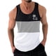 thumbnail image 1 of Hombres Casual Moda Patchwork Impresión Pullover Cuello Redondo Deportes Tanque, 1 of 3