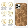 thumbnail image 4 of Case Yard Wooden Case Outside Soft TPU Silicone Slim Fit Shockproof Wood Protective Phone Cover for Girls Boys Men and Women Supports Wireless Charging Hamsa Overload Design case for iPhone-11-Pro-Max, 4 of 7