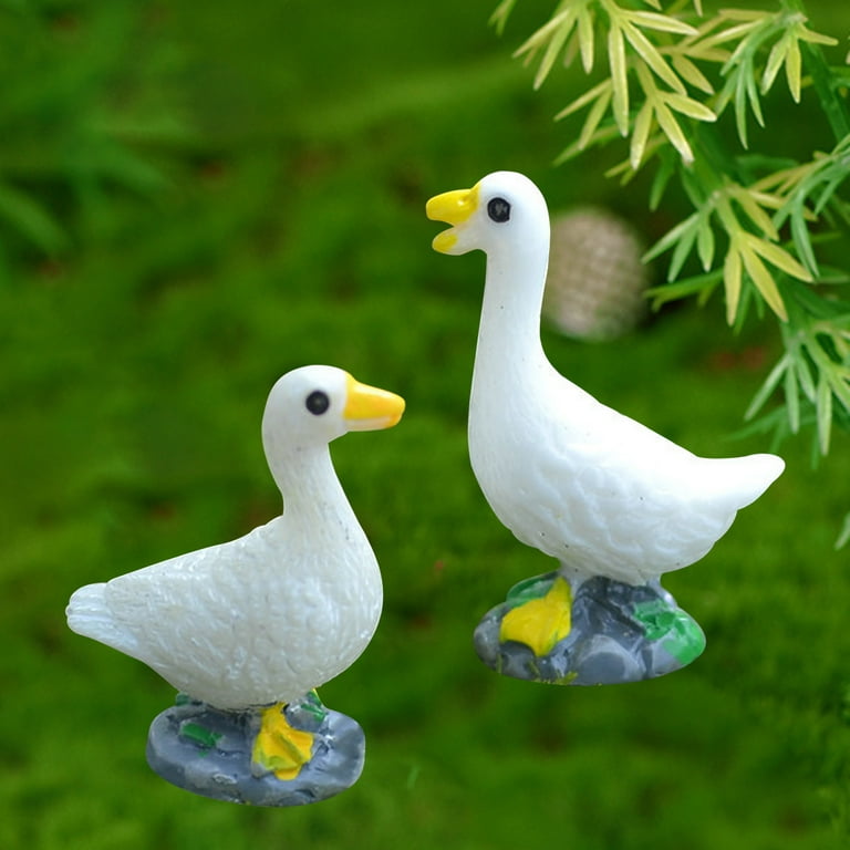 Mini Animals 3 Figurines Small Duck Bird Fairy Garden Miniature